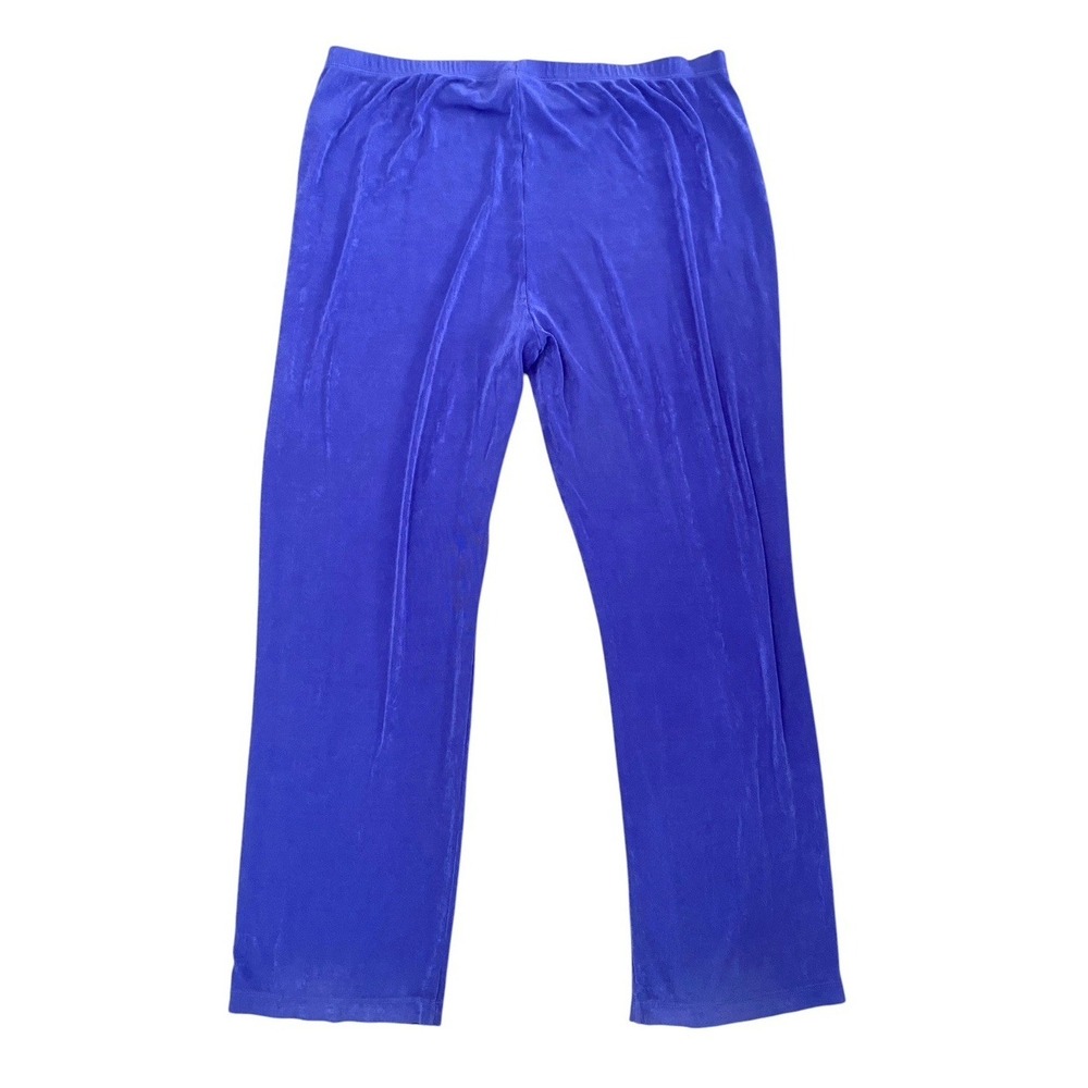 Chico's Womens Vibrant Purple Slinky Stretchy Pants Size XL Comfort Preppy - Picture 2 of 4